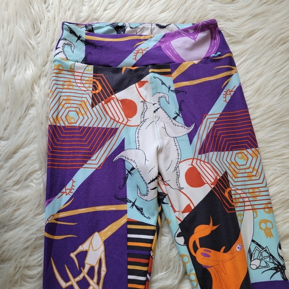 LulaRoe Disney Nightmare Before Christmas Jack Skellington Leggings One Size - Picture 2 of 6